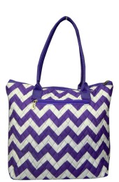 Small Quilted Tote Bag-ZIP1515/PURPLE